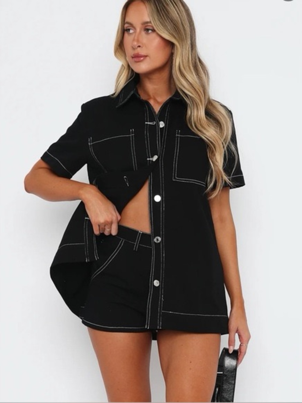 White Fox Boutique Last Call Denim Shirt